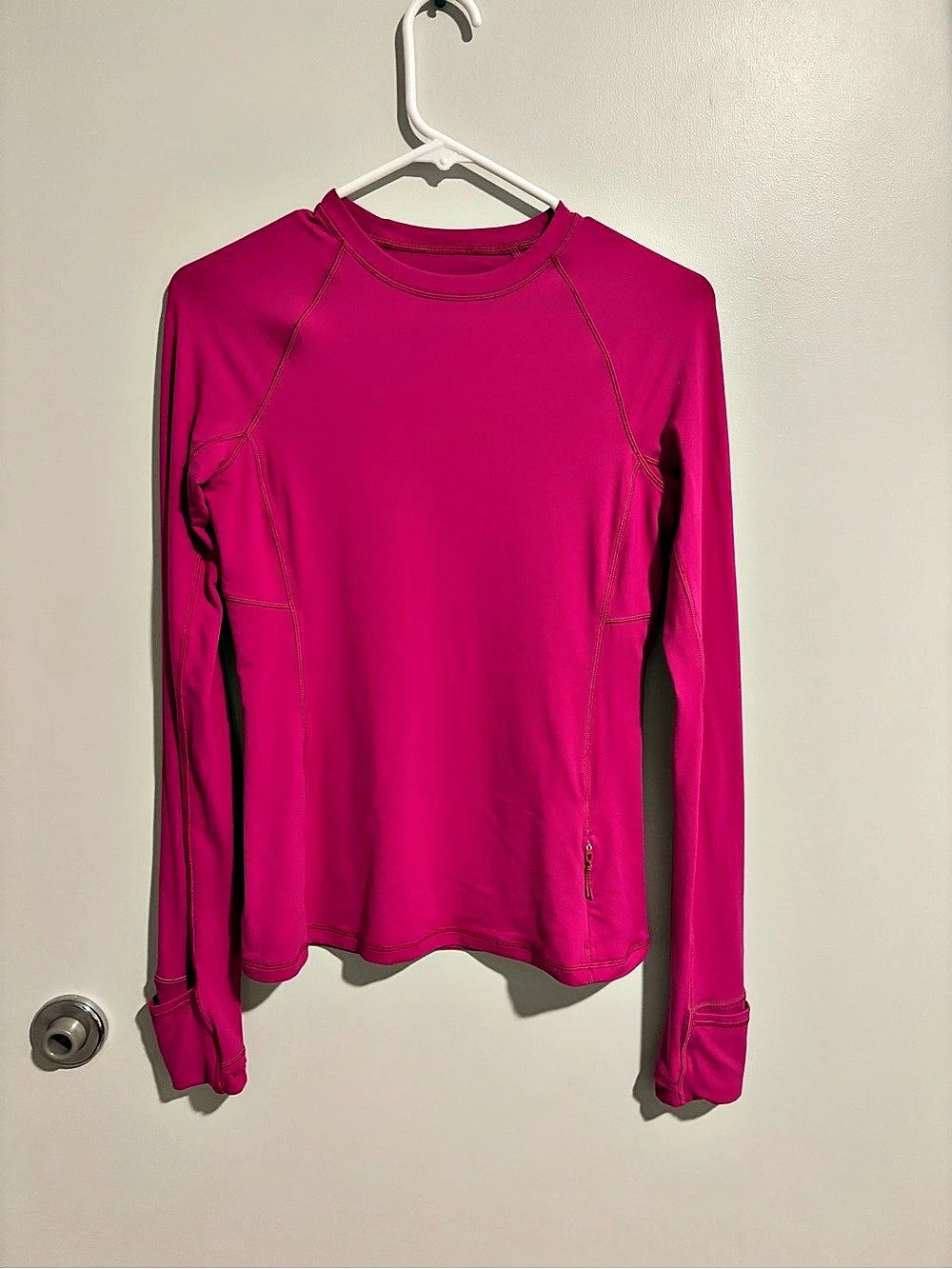 lululemon It'Small Rulu Run Long Sleeve Shirt Pink Small